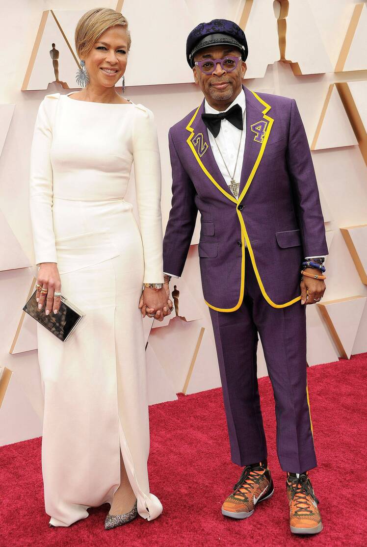 Spike Lee and Wife on 2020 Oscars Red Carpet