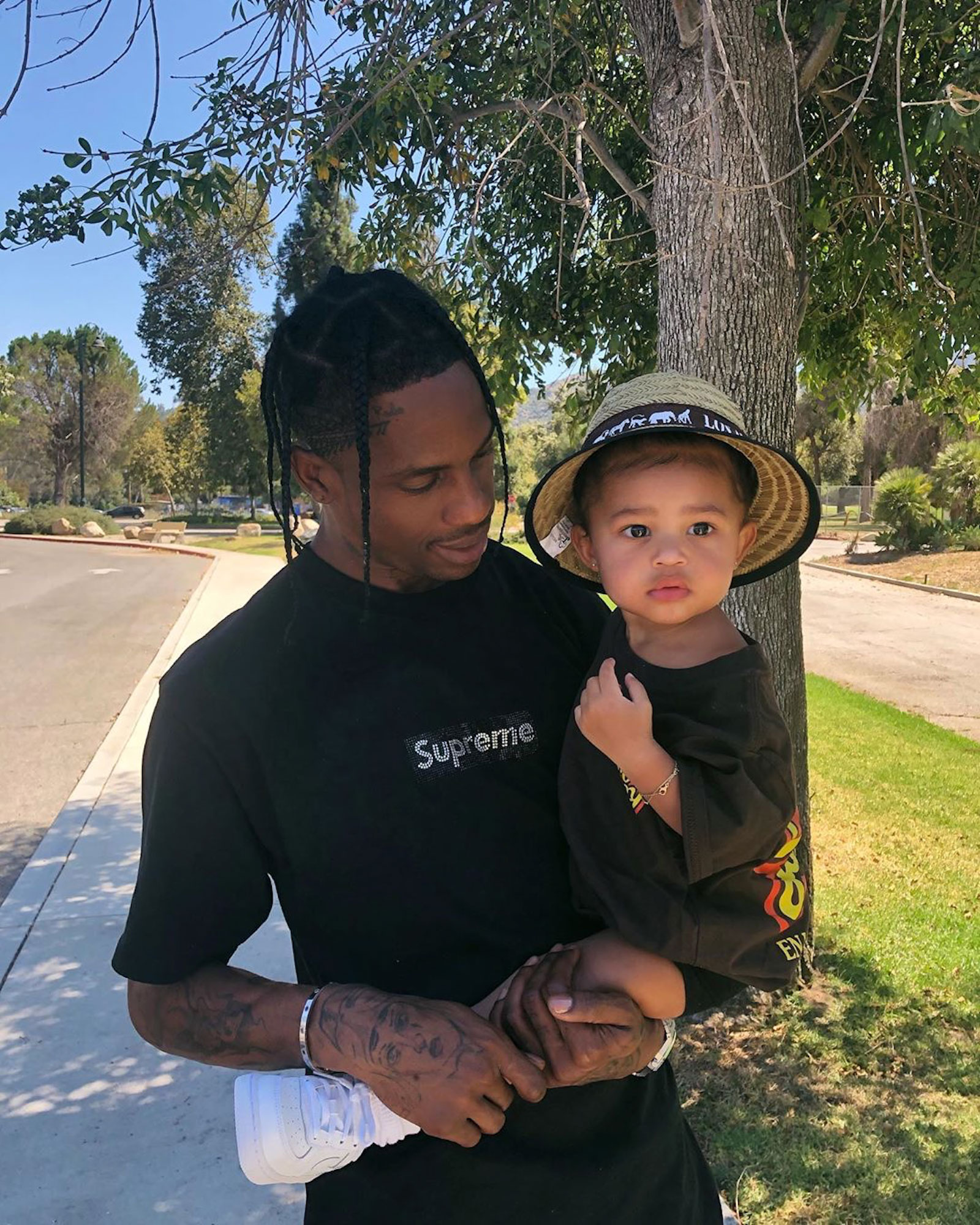 Travis Scott Plays Basketball with Daughter Stormi in Cute Video