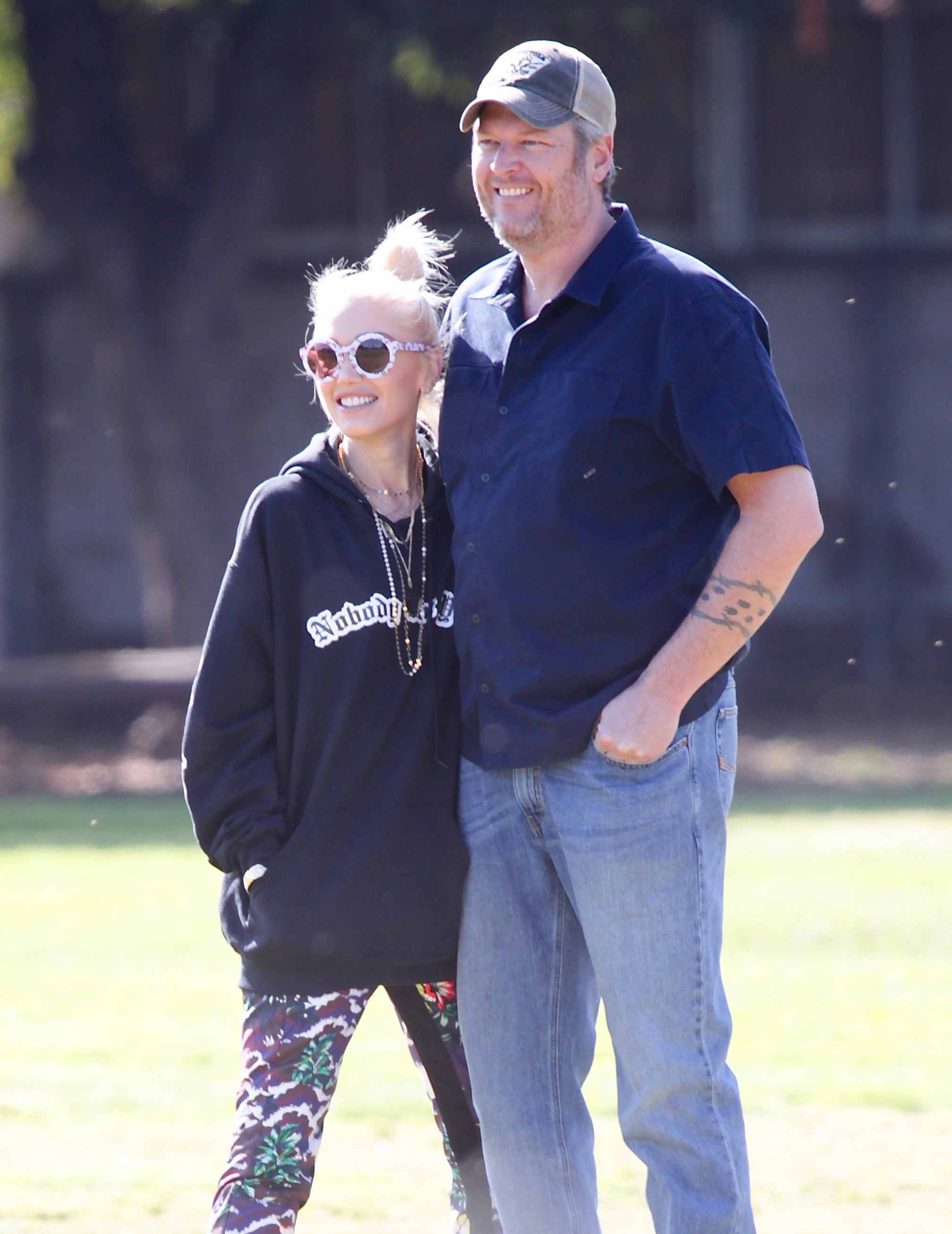 Gwen Stefani and Blake Shelton Head to a Cardinals Game Together: Photos