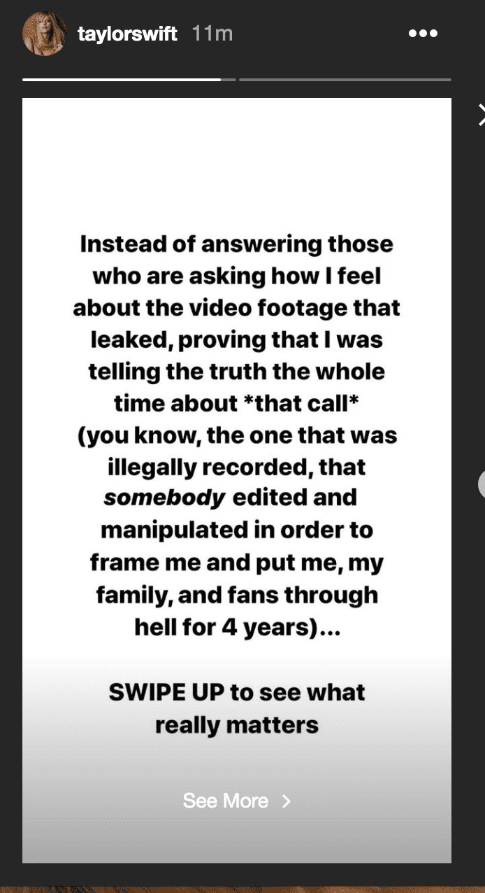 Taylor Swift Reacts to Leaked Call