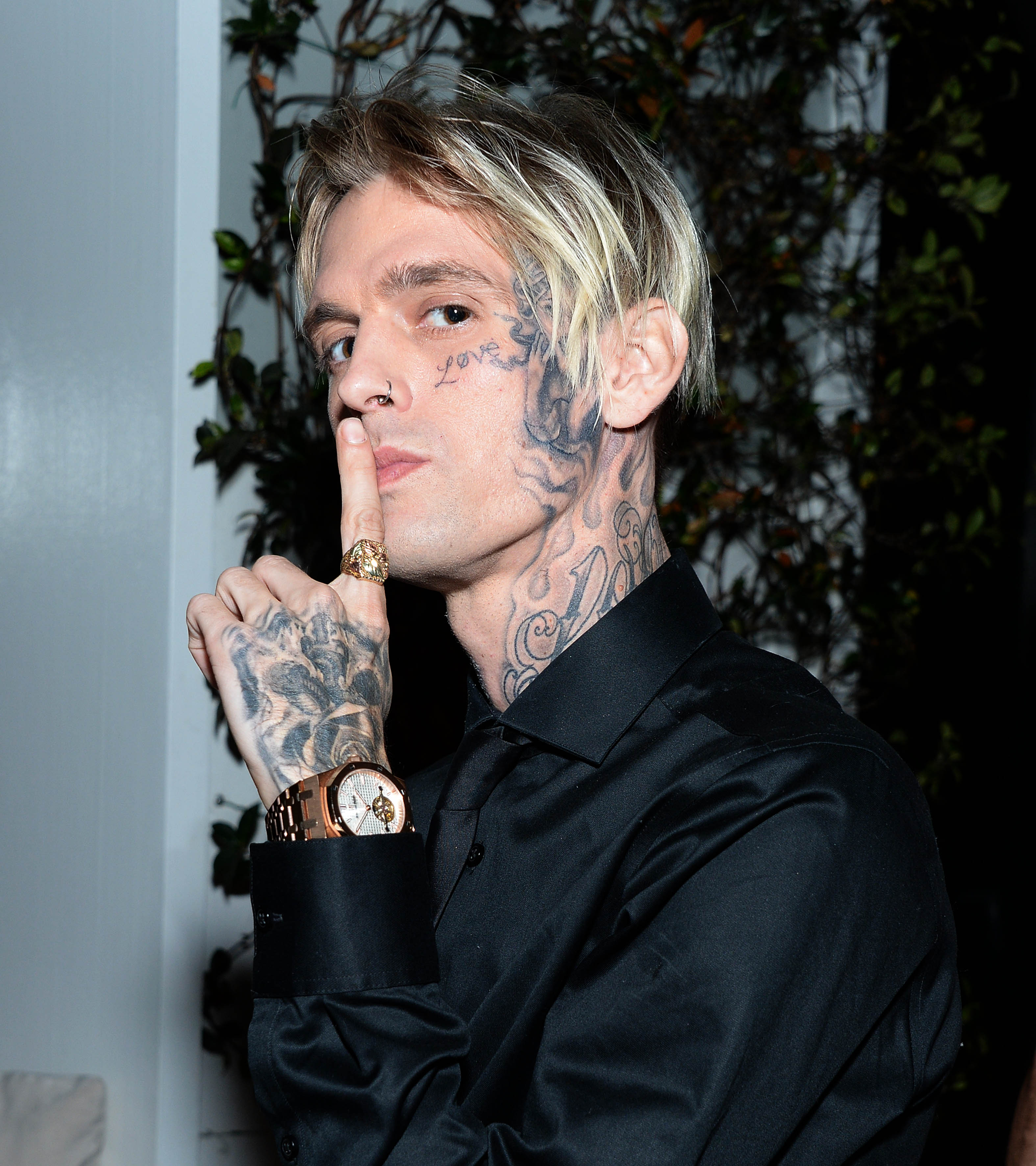 Aaron Carter Gets Giant Butterfly Face Tattoo in Honor of His Late Sister   Entertainment Tonight