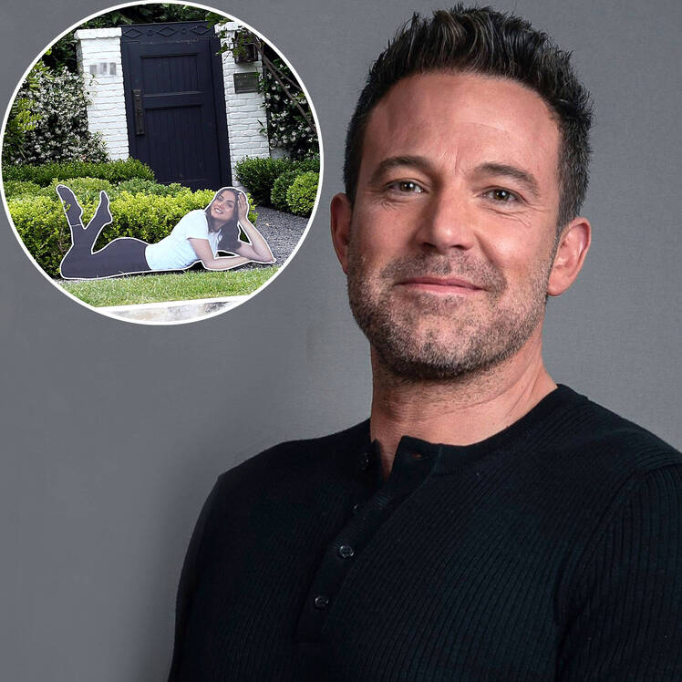 Ben Affleck Has HUGE Ana de Armas Cardboard Cutout His Lawn