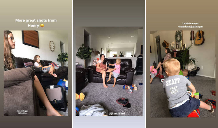 Three Side-by-Side Photos of Counting On Stars Jessa Jana and Joy-Anna Duggar Visit Sister Jill Amid Family Feud