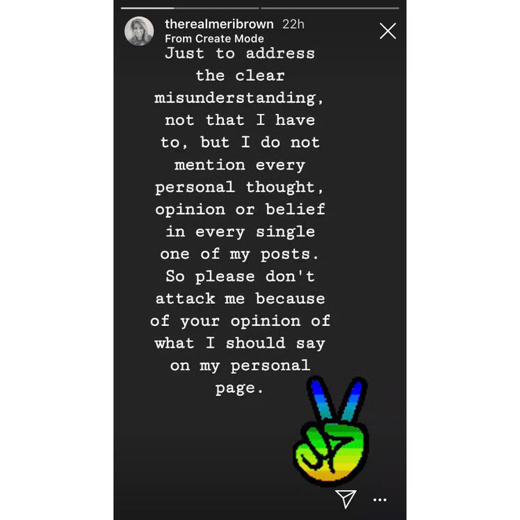 Sister Wives Star Meri Brown Claps Back at Haters Telling Her What She Should Say on Her Page