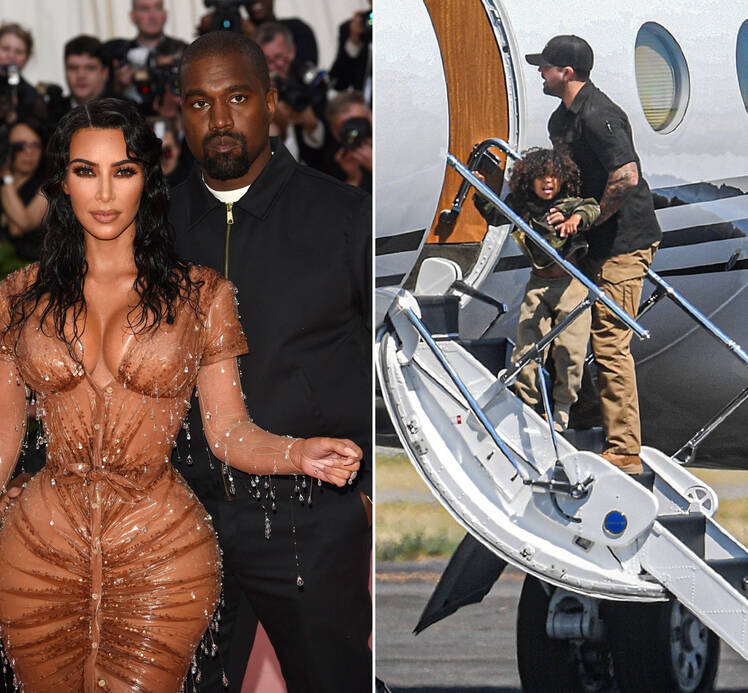 Kim Kardashian and Kanye's Son Saint Spotted in Wyoming Amid Drama