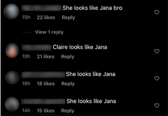 counting on fans think claire spivey looks like jana duggar