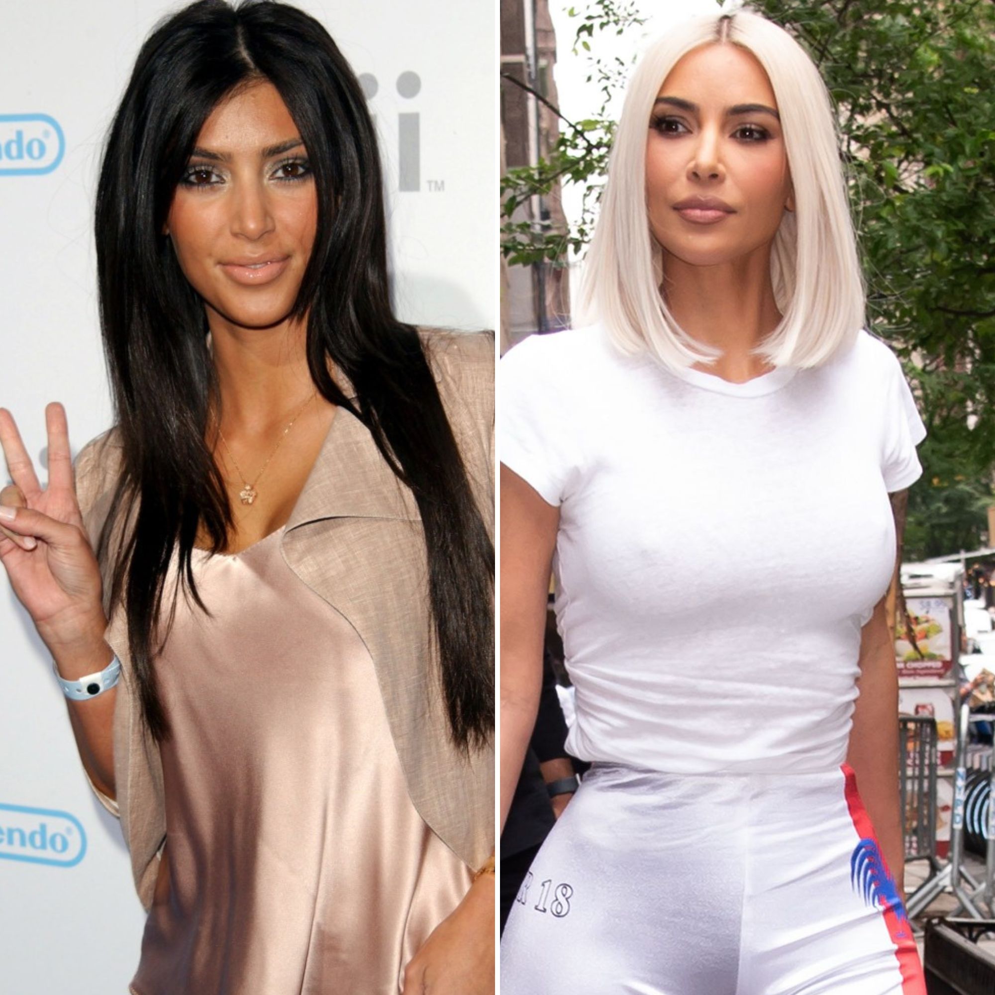 kim kardashian before and after makeup