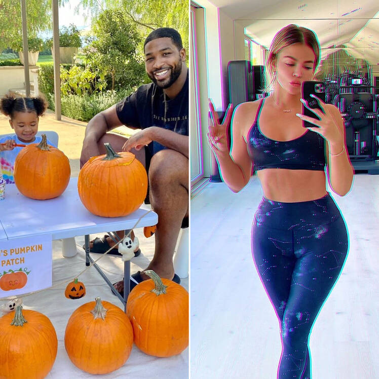 Tristan and True Paint Pumpkins Amid Rekindled Khloe Romance