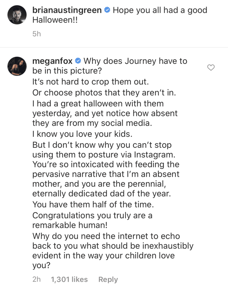 Megan Fox Slams Brian Austin Green for Hinting She's an 'Absent Mother'