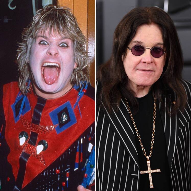 Ozzy Osbourne then vs now