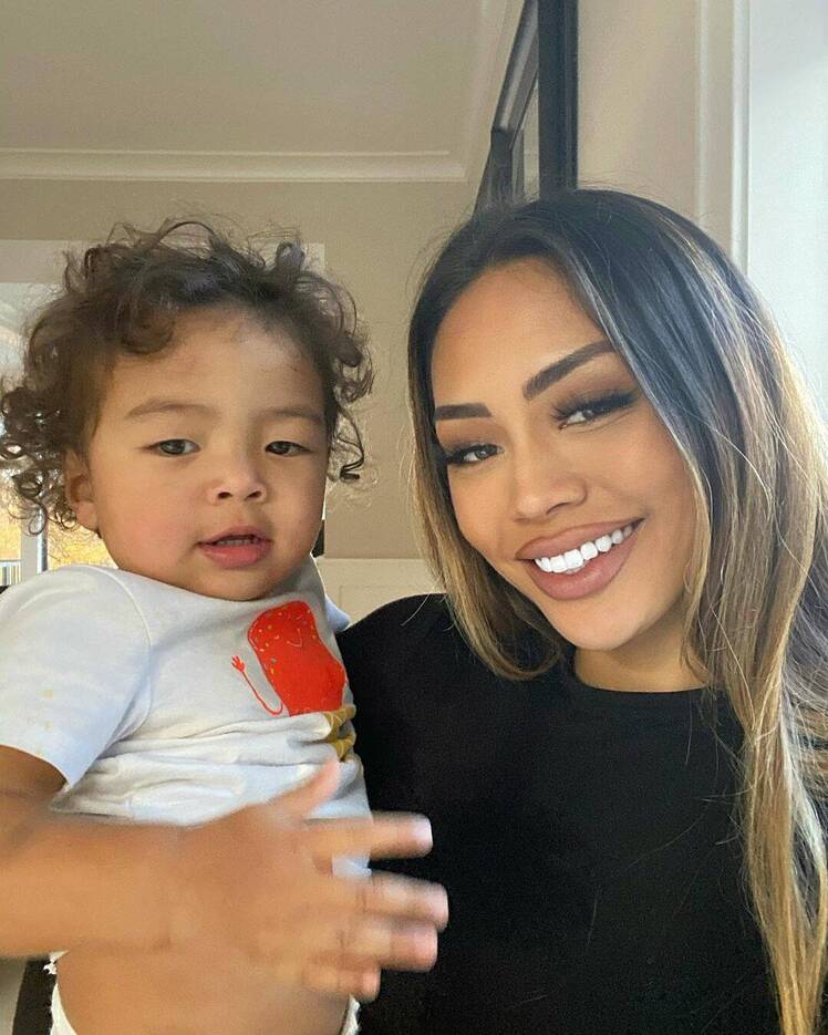 Montana Yao and Malik Beasley Son Makai