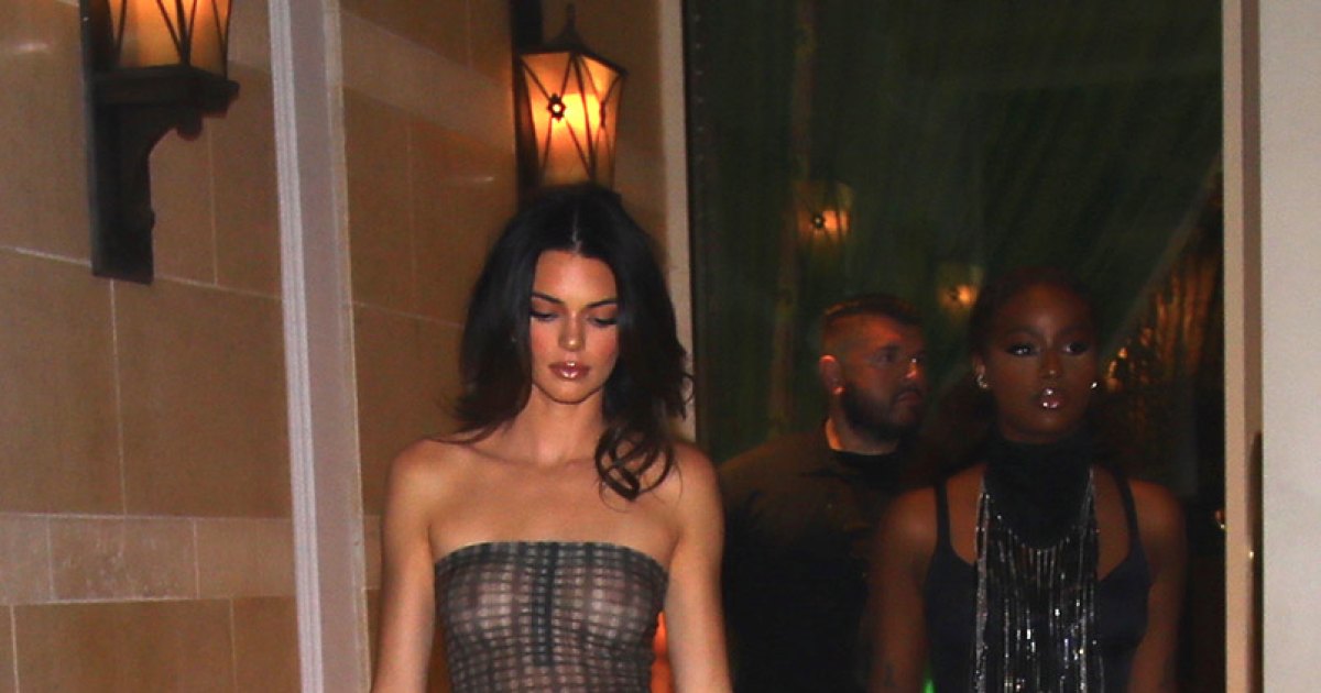 Kendall Jenner Leaves Little to the Imagination in Sheer Pants, Shirt