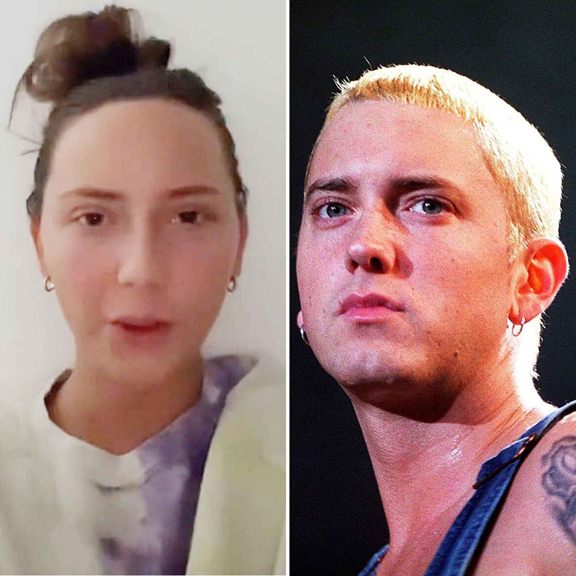 my hair disaster i looked like eminem in the 90s  YouTube