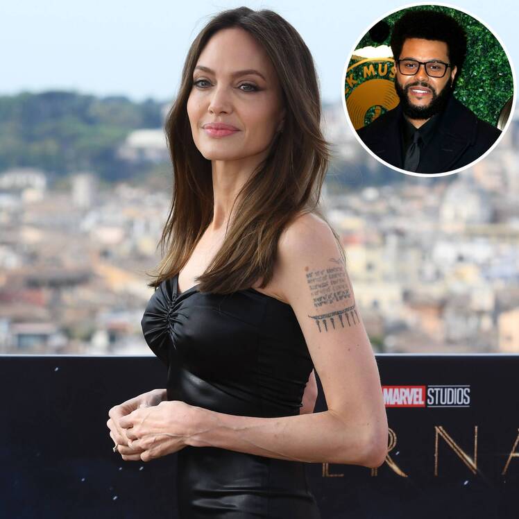 Angelina Jolie Dismisses a Question About Her Rumored Romance With The Weekend