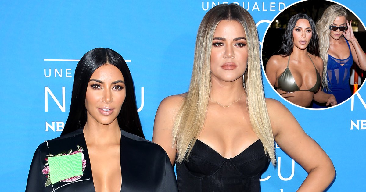 Kim Kardashian and Khloe Kardashian - Arrive Ahead of SKIMS First