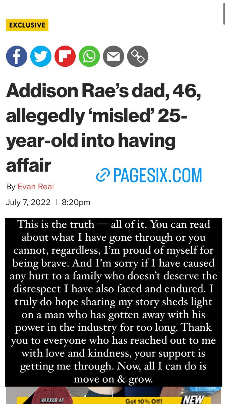 TikTok Star Addison Rae Doesn't Have A Concern In The World After Dad's  Cheating Scandal