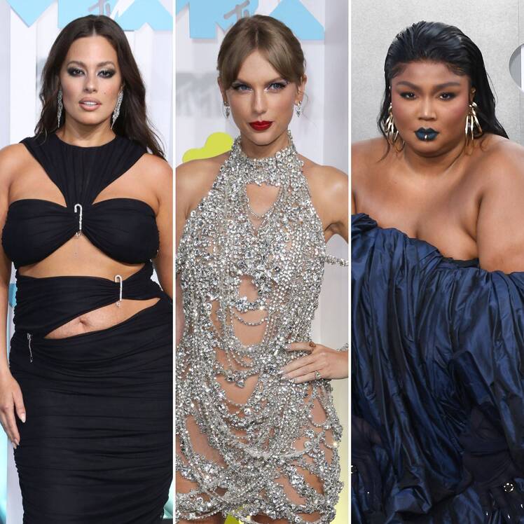 Ashley Graham Taylor Swift Lizzo 2022 MTV VMAs red carpet photos