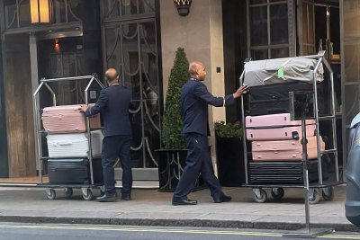 Kylie Jenner has truck load of luggage sent to hotel room in London