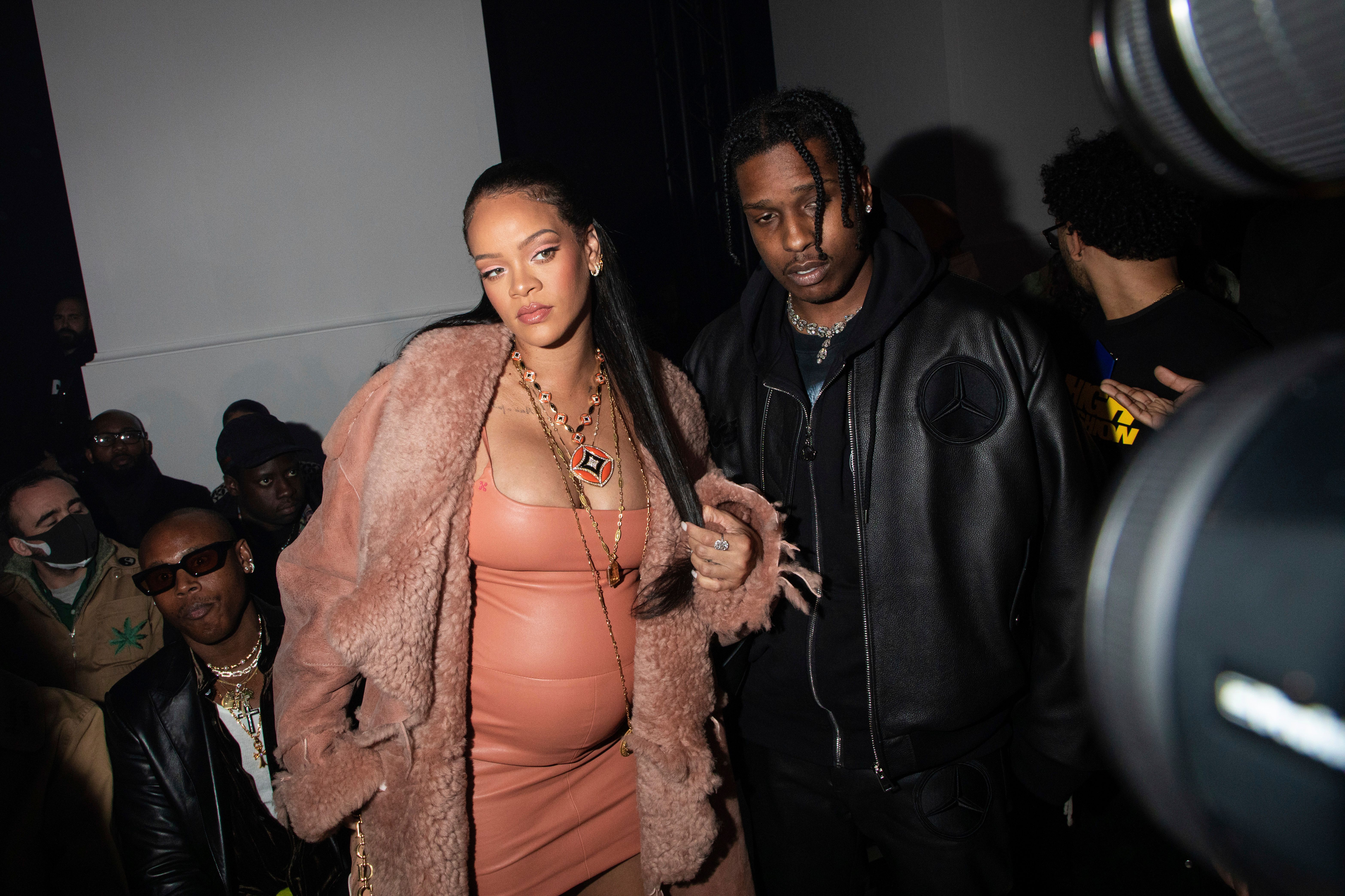 Rihanna and A$AP Rocky Step Out in Barbados in Red Hot Looks