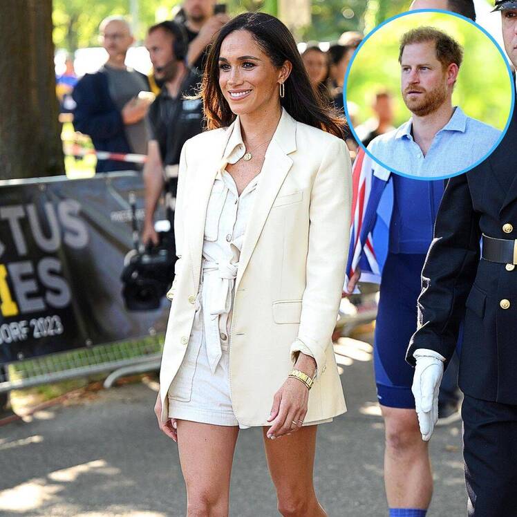 Meghan Markle walking, Prince Harry gaps