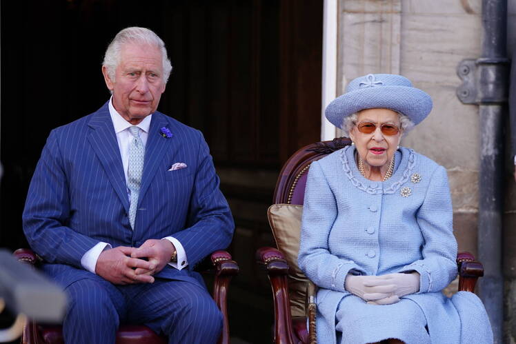 King Charles III and Queen Elizabeth II