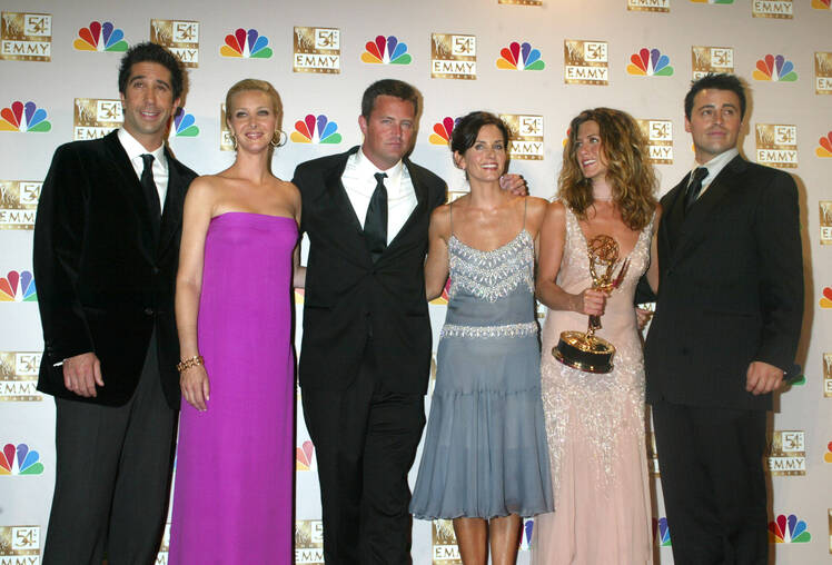 The cast of 'Friends' at the 54th Annual Primetime Emmy Awards