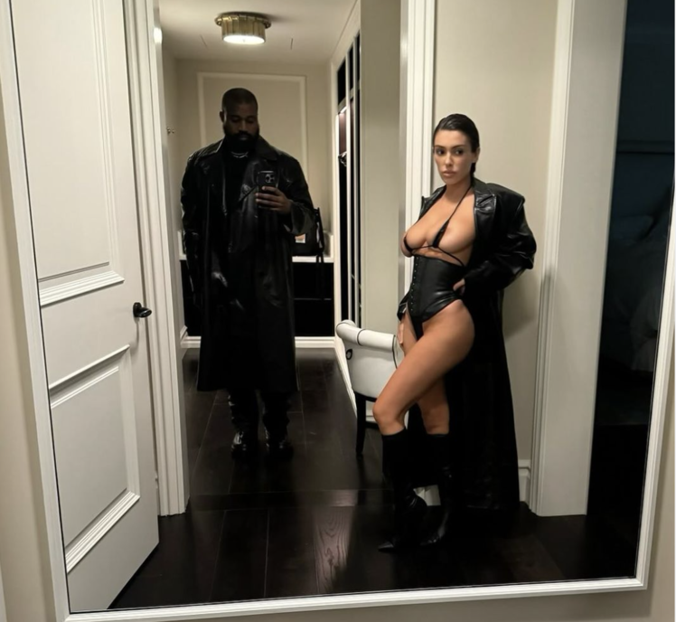 kanye west posts revealing photos of wife bianca censori