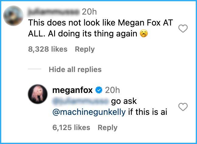 megan fox comments
