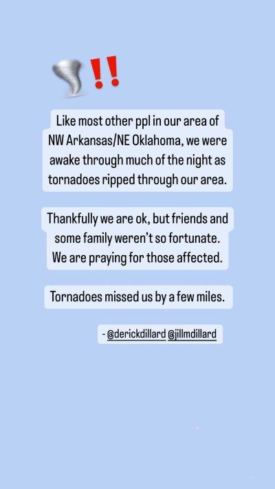 Jill Duggar OK After Near Miss With Tornadoes in Arkansas