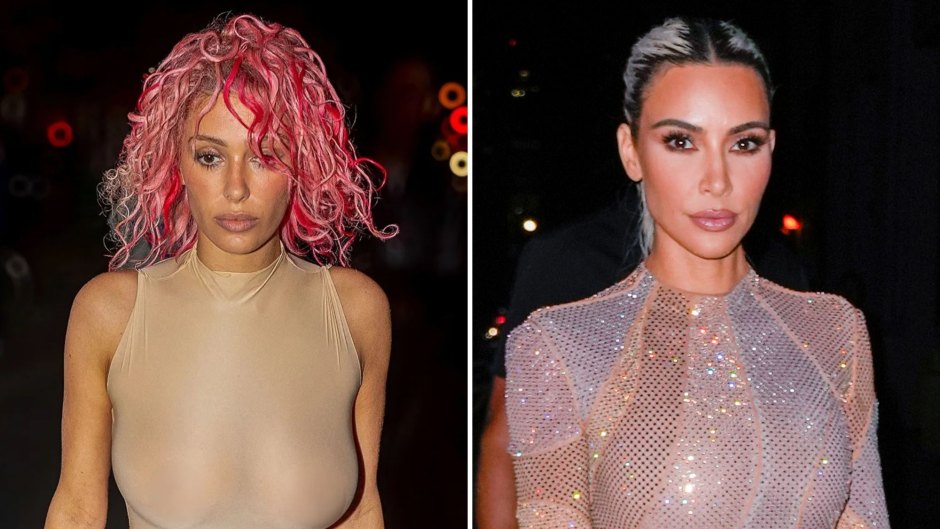 Bianca Censori’s Kim Kardashian Boob Tape Outfit in Paris
