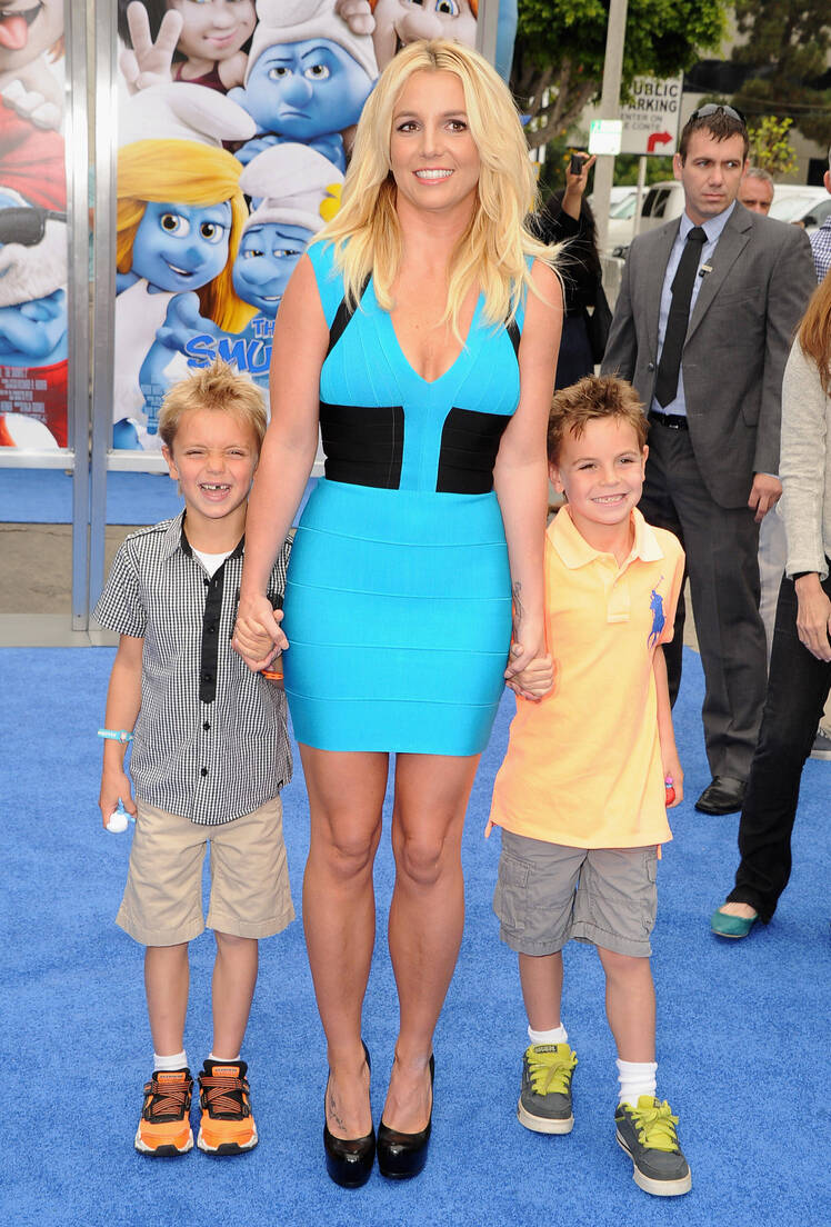 Britney Spears and her sons Sean Federline and Jayden James Federline