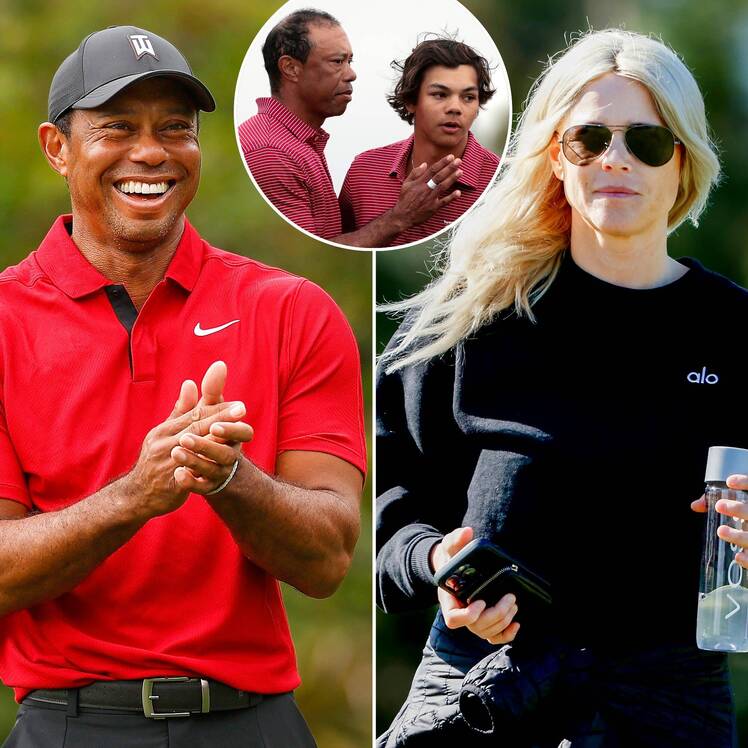 Tiger Woods and Ex Wife Elin Nordegren Share Rare Hug After He Competes With Their Son Charlie