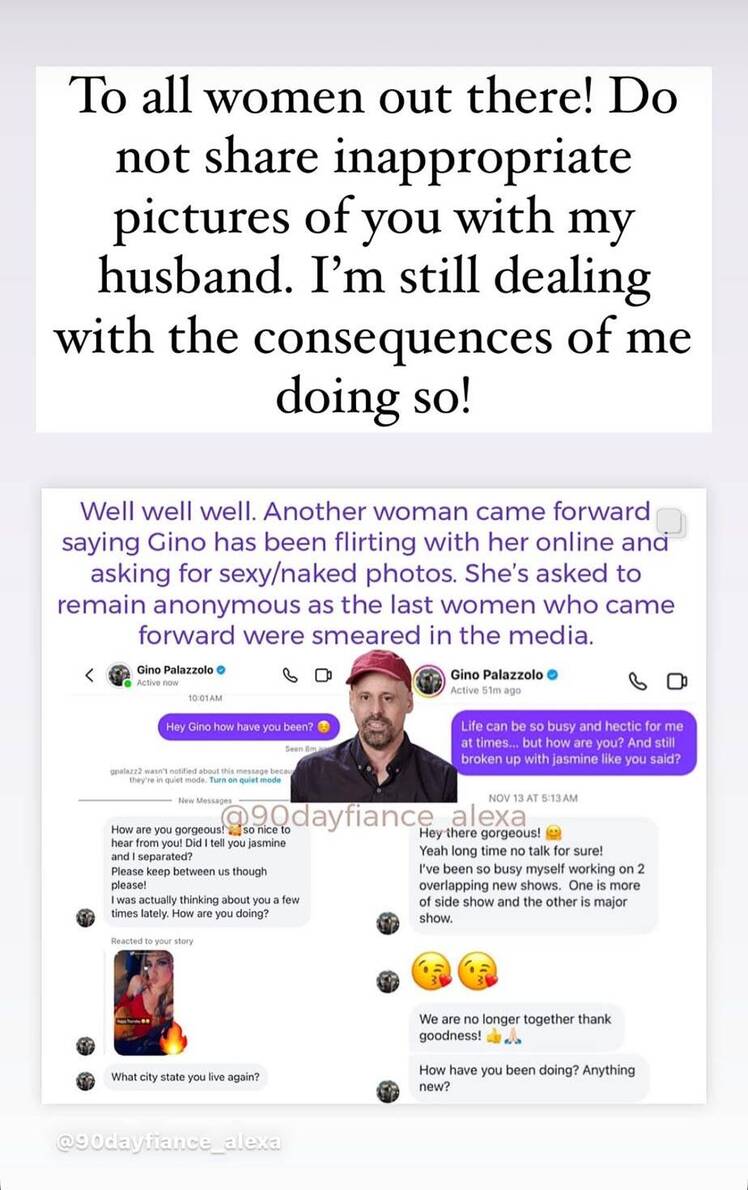 90 Day Fiance s Jasmine Seemingly Confirms Split From Husband Gino Reveals He Is Talking to Other Women 779