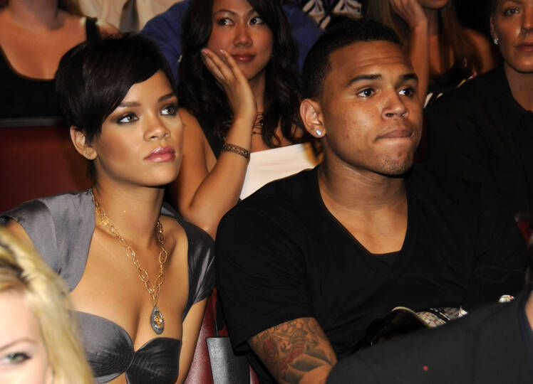 Chris and Rihanna