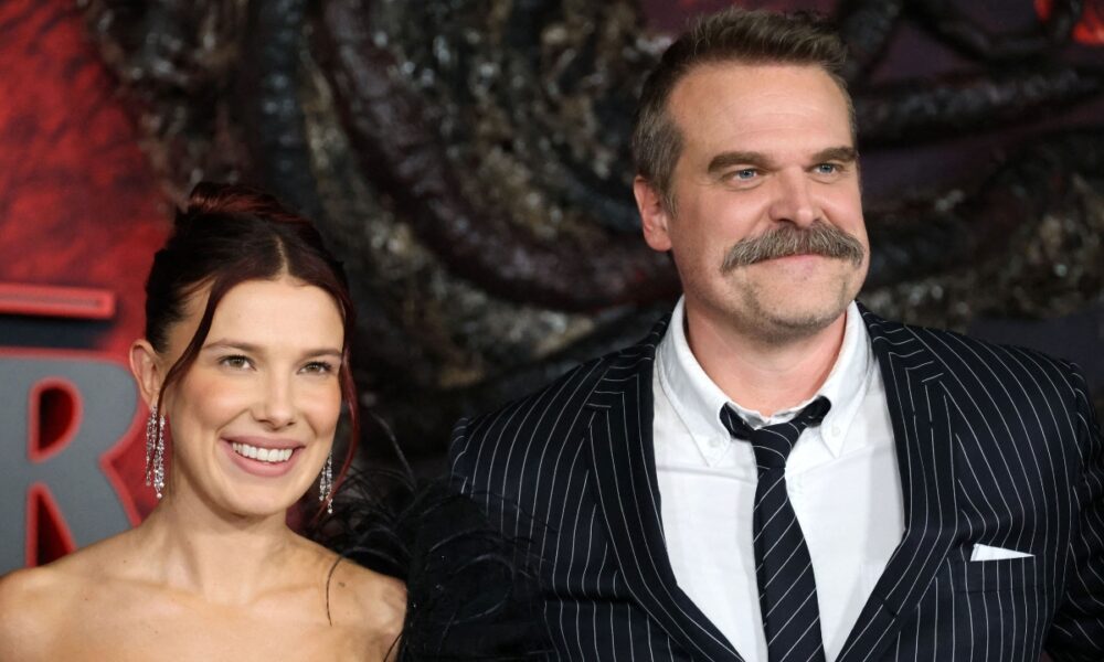 David Harbour and Millie Bobby Brown